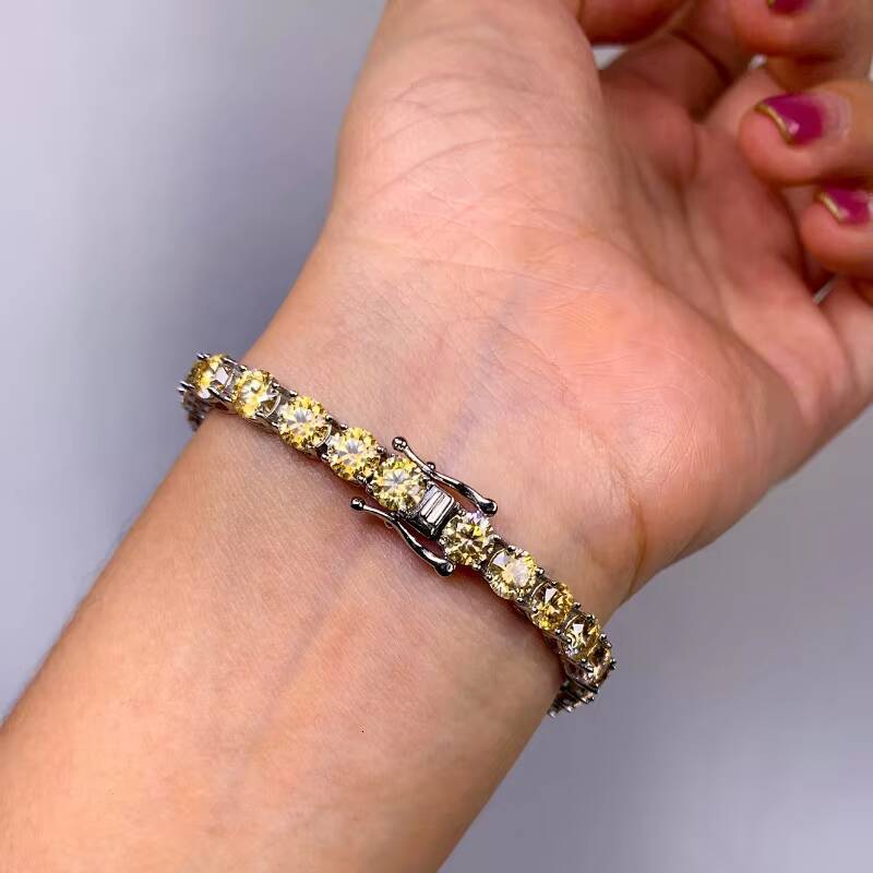 Hailer Hot Sale Tennis Bracelet 18k Gold Plated Bracelet Moissanite for Women