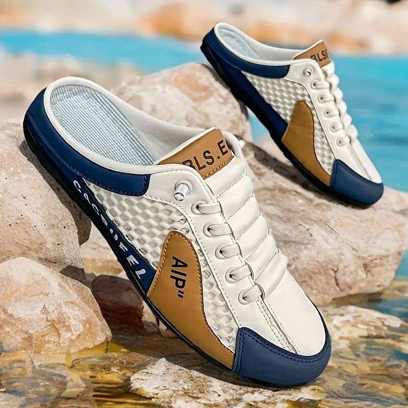 Men's shoes niche sneaker Slip-On Sneakers Breathable EVA Insole Durable PVC Sole with Details Perfect for Indoor Sports Casual trainers