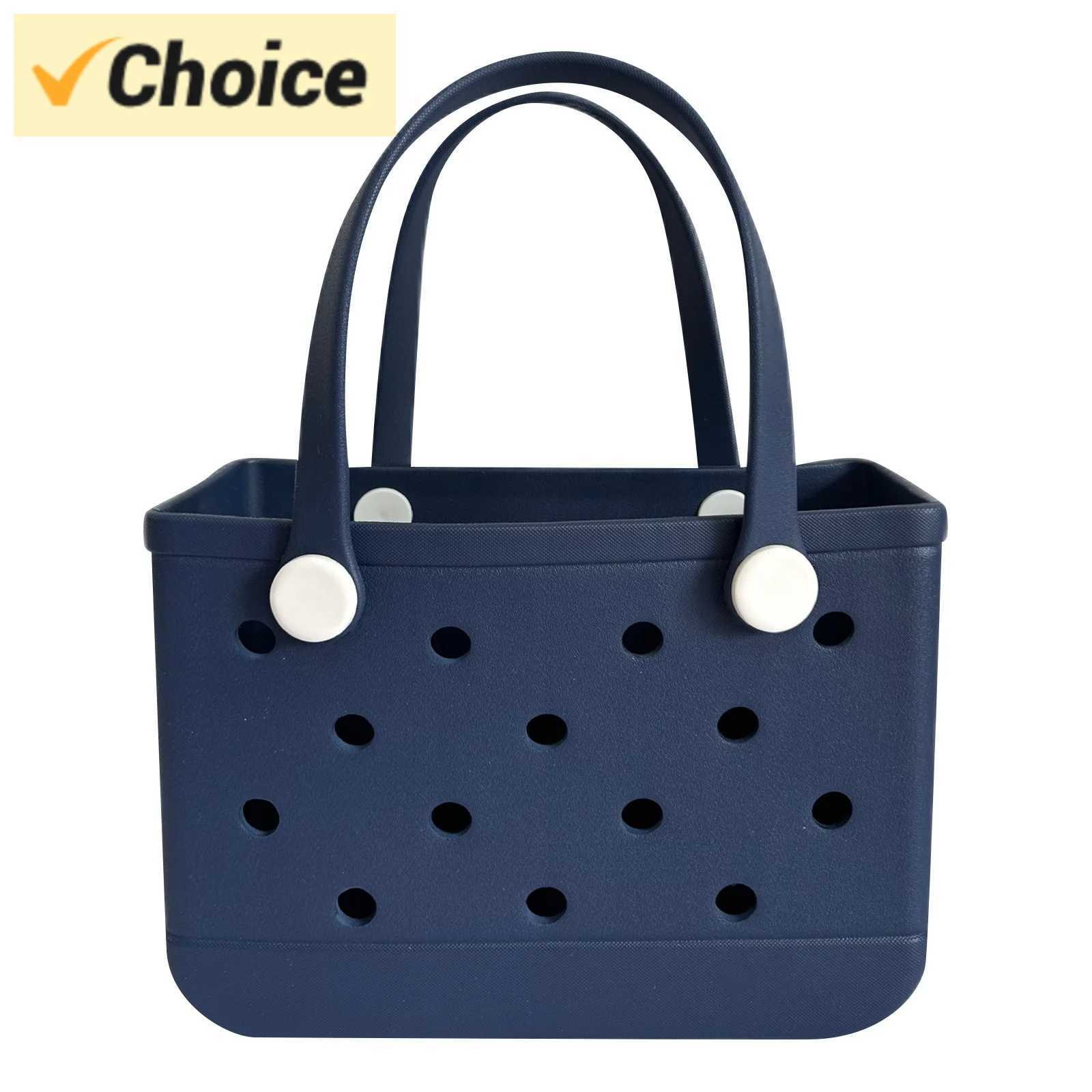 Beach bag EVA rubber waterproof beach travel picnic storage basket for women shopping handbag Sac jelly handbag W250415