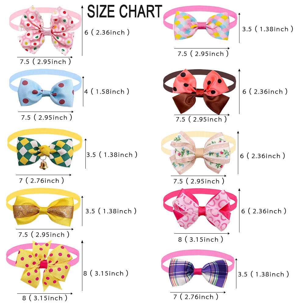 Bulk Popular Dog Bowtie For Small Dog Cat Bowtie Neckties Dogs Pets Grooming Accessories Fashion Bowties For Dogs ZZ
