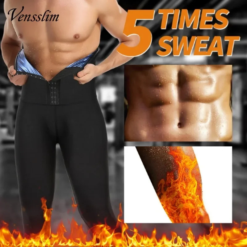 Vensslim Body Shaper Thermo Sauna Pants Men Sweat Waist Trainer Leggings Slimming Weight Loss Workout Compression Shapewear 250415