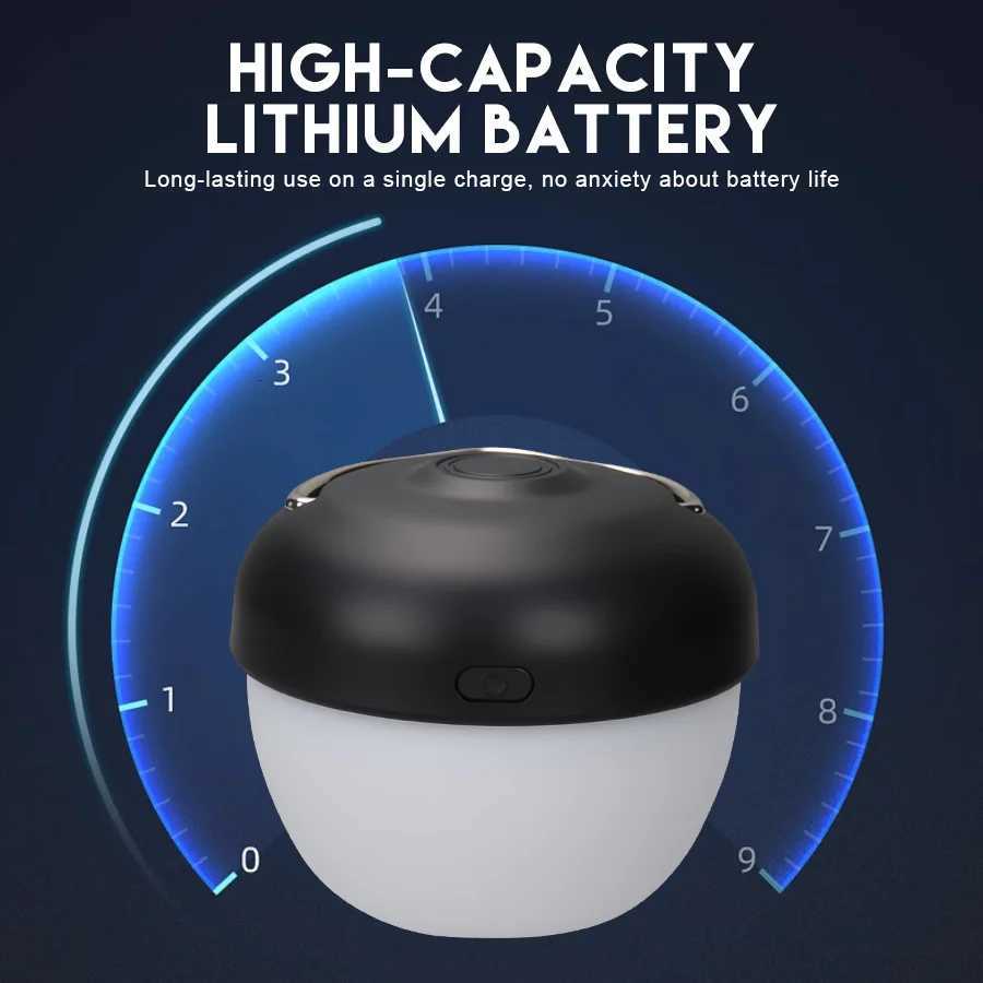 Outdoor LED Camping Lights Rechargeable Portable Night Lamps Built in Battery Emergency Tent Hanging Light Emergency Men Gift M251115