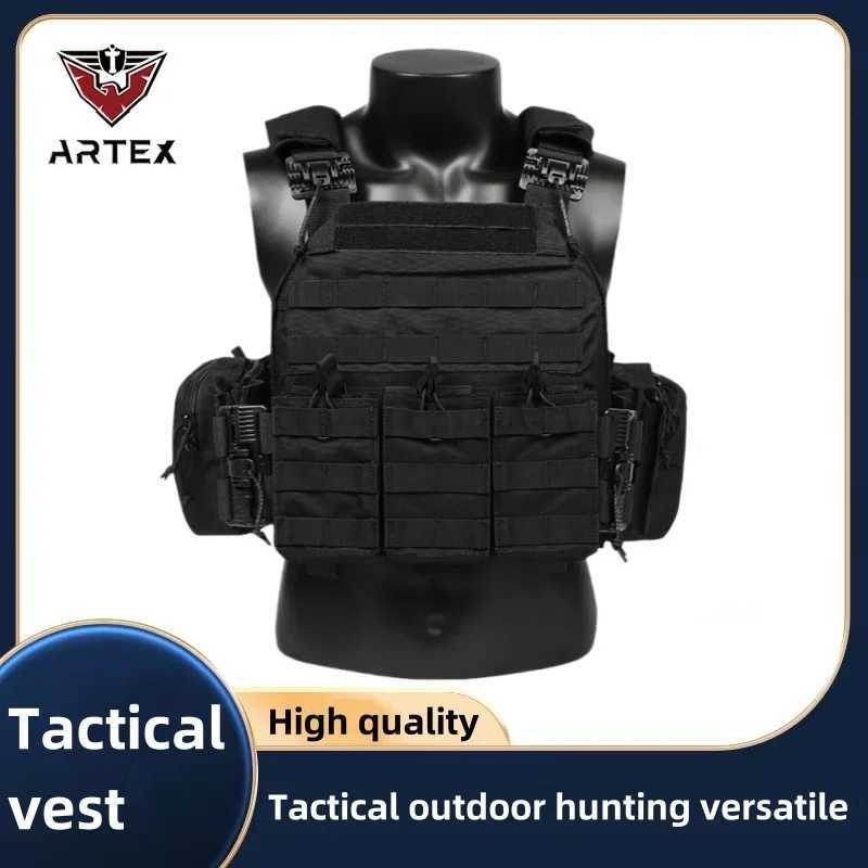 1000D Nylon high quality fabric Quick Release Airsoft Tactical Hunting Vest with triple magazine pouch tactical vest XJ251114