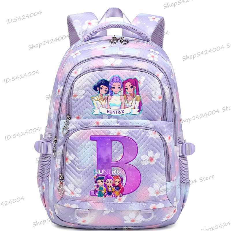 New Movie characters Childrens Schoolbag Cartoon Letter A-Z Alphabet Backpack Student Women Men Anime Kpop College Bag GiftsW251114