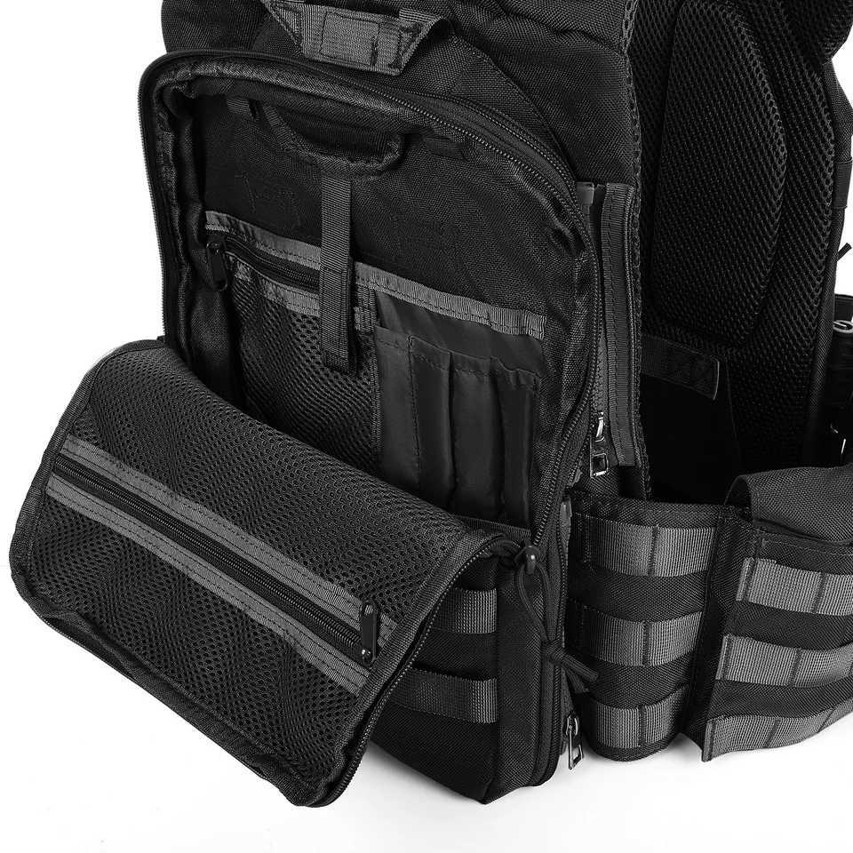 Tactical Vest Modular MOLLE System Multi-Pocket Adjustable Lightweight for Outdoor Hiking Airsoft Survival XJ251114