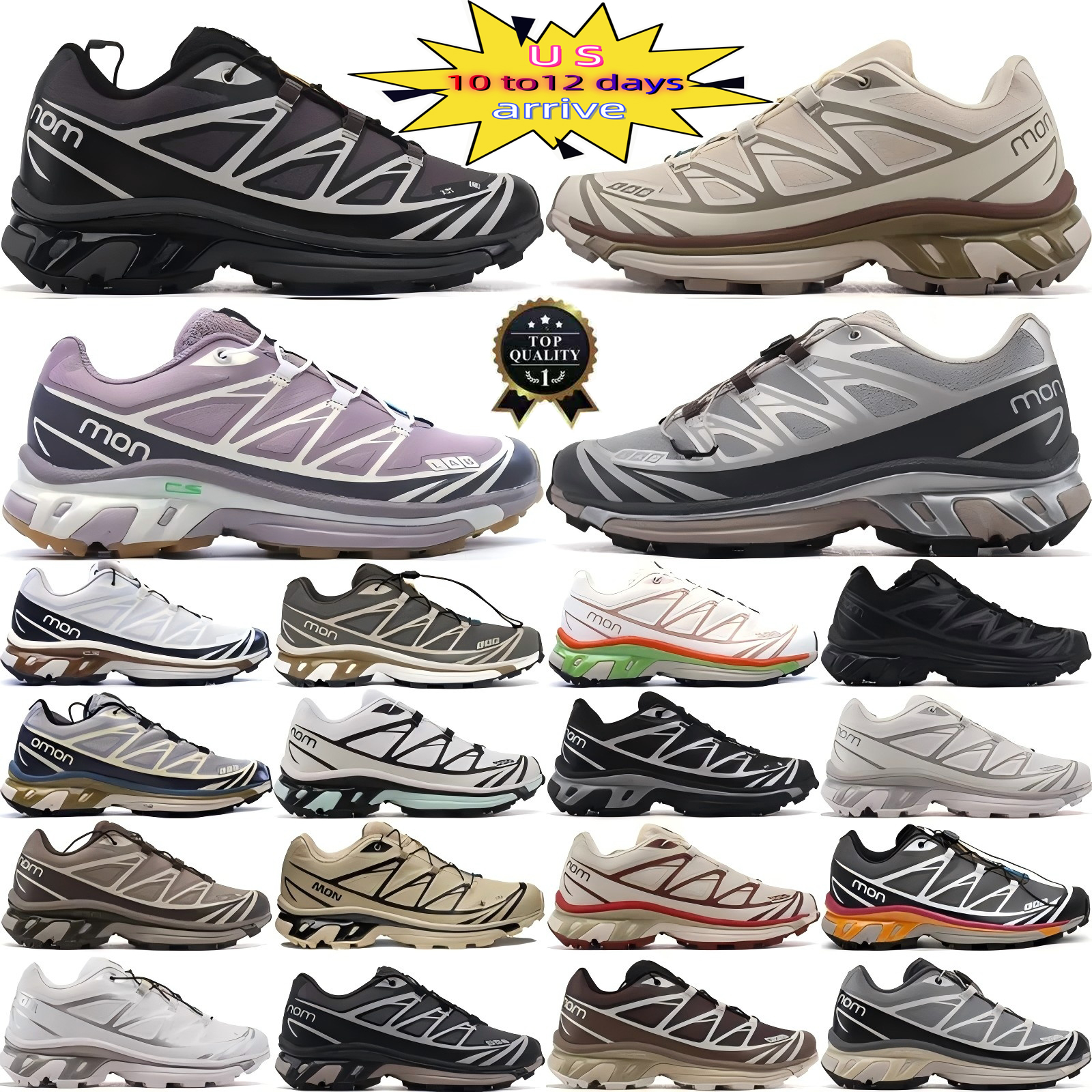 Top XT-6 ADV Ultra Raid Trail Running Shoes For Men Women XT-6 Designer White Lunar Rock Triple Black Quarry Bleached Sand Outdoor Hiking Sports Sneakers a1e