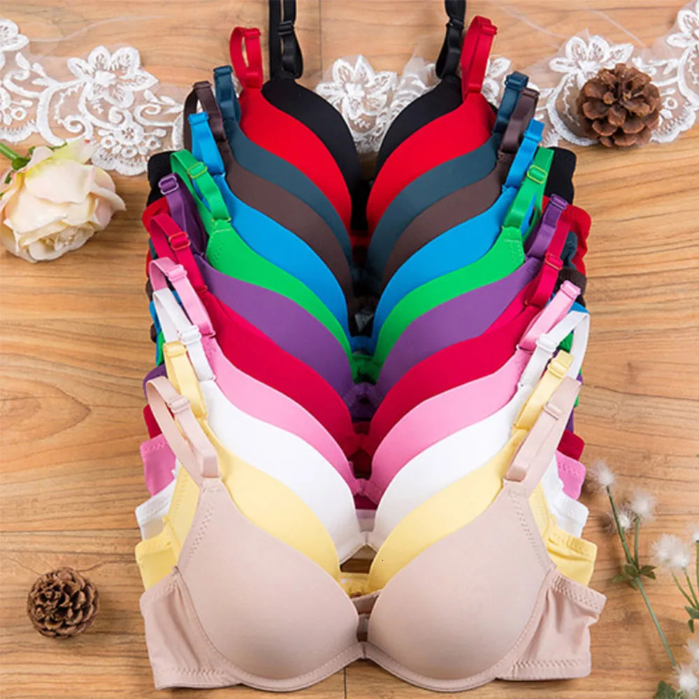 Bras For Womens Lingerie Push Up Bra Underwire Light Padded Teenagers sBrassiere Top Girl Small Cup AA A B251113