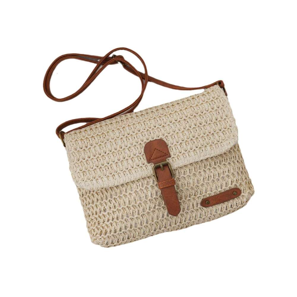 Handmade Beach Bag Small Postman Crossbody High-End Straw Bag, Versatile Woven Daily Use, Fashionable Summer Beach Bag For Women Kq2