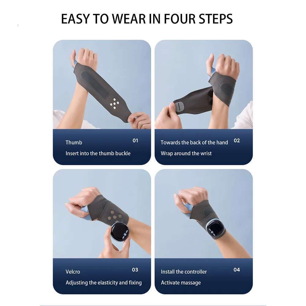 wristband For Tendonitis Heated Massager TFCC Strain , Sprain Sports Wrist Guard Preventing Muscle Strains