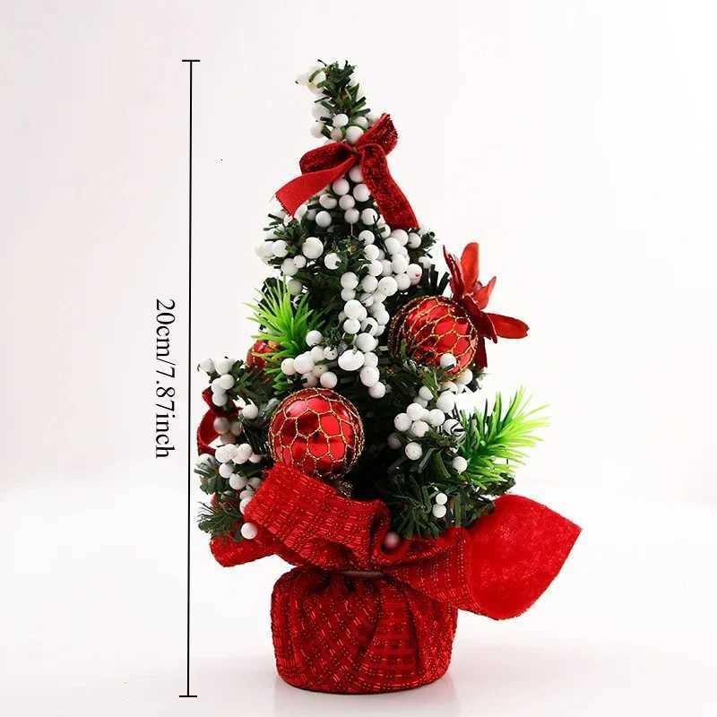 1pc 20cm Merry Christmas Tree Office Home Bedroom Doll Gift Xmas Tree Desk Decoration New Year Gift Christmas Party DecorationM251115