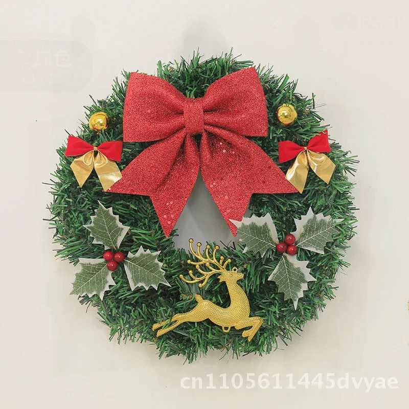 Christmas Wreath Rattan 30/40/50/60cm Decorative Door Hanging Scene Decoration American Country Style Plastic MaterialM251115
