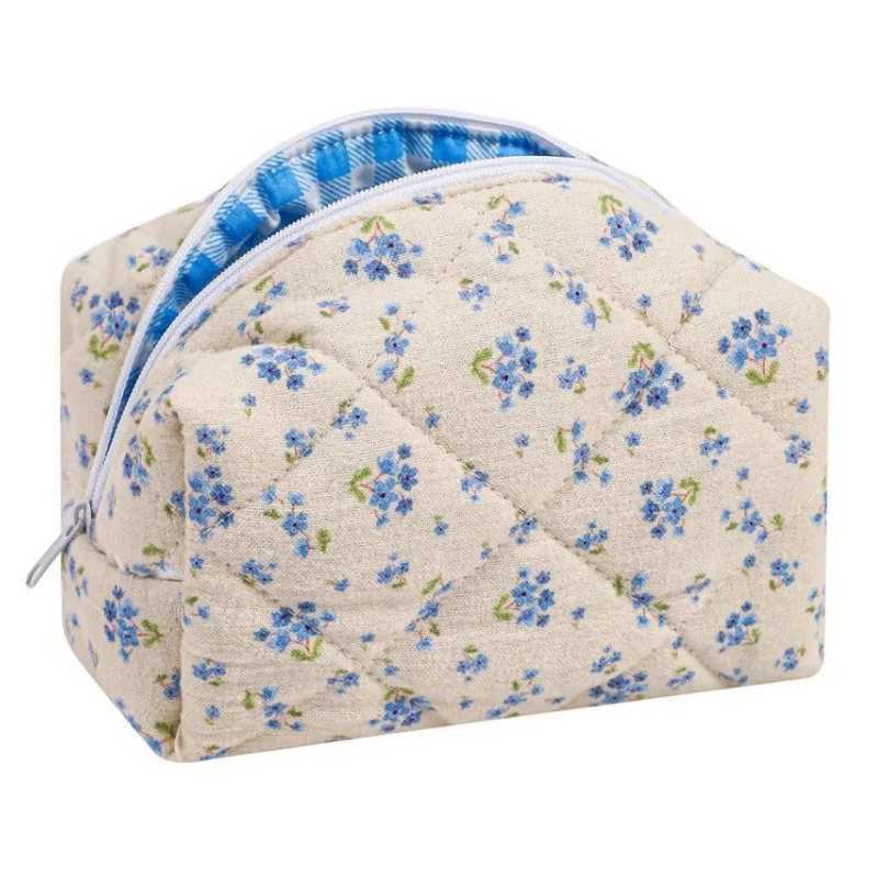 2025 New Butterfly Knot Quilted Womens Cosmetics Bag Cute Zipper Travel Makeup Bag Cotton Storage BagXJ250415