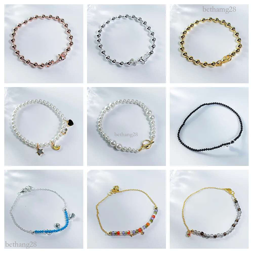Free Delivery Spanish Bear Jewelry 2024 New Pearl Silver Diamonds Bead Bracelet Jewelry for Women Gift Ready Stock