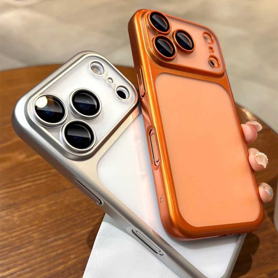 for iPhone 17Pro Plating Hard PC Matte Thin Case for iPhone 17 Pro Max With Lens Film Protection Ultra Slim Shockproof Cover J251202