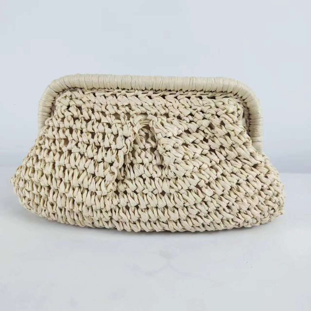 Handmade Beach Bag Weaving Dumpling Small 2024 New Ethnic Style Daily Matching Handbag Holiday Single Shoulder Straw Woven Bun Niche Kq2