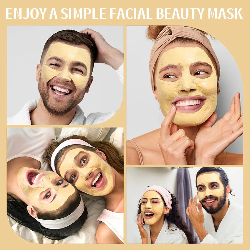 Vitamin C Turmeric Mud Clay Mask Fade Melanin Pigmentation Melasma Dark Spots Dull Skin Refining Pores and Controlling Oil 80g 250414