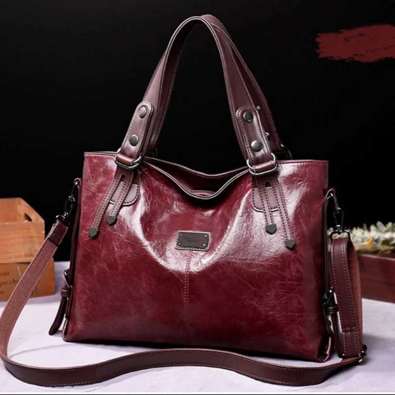 European and American Womens Single-Shoulder Business Bag Large Capacity Soft Leather Bag Laptop Tote Commuter Leather BagW251115