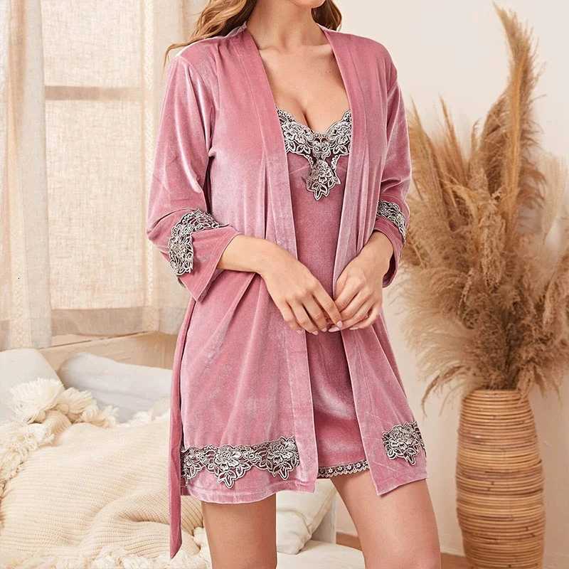 New Style European and American Sexy Multicolor Loungewear - Fashionable Comfortable Lace-trimmed Pajamas with Robe C251115