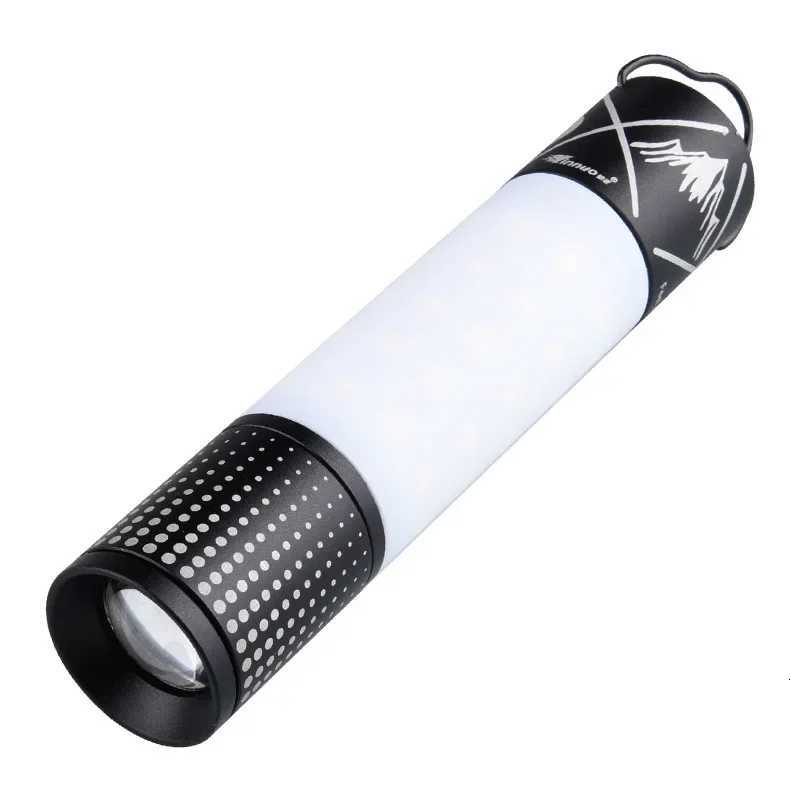 Rechargeable LED Portable Light Super Bright Flashlight Camping Light Work Light 6 Lighting Modes Waterproof Outdoor Tent Light M251115