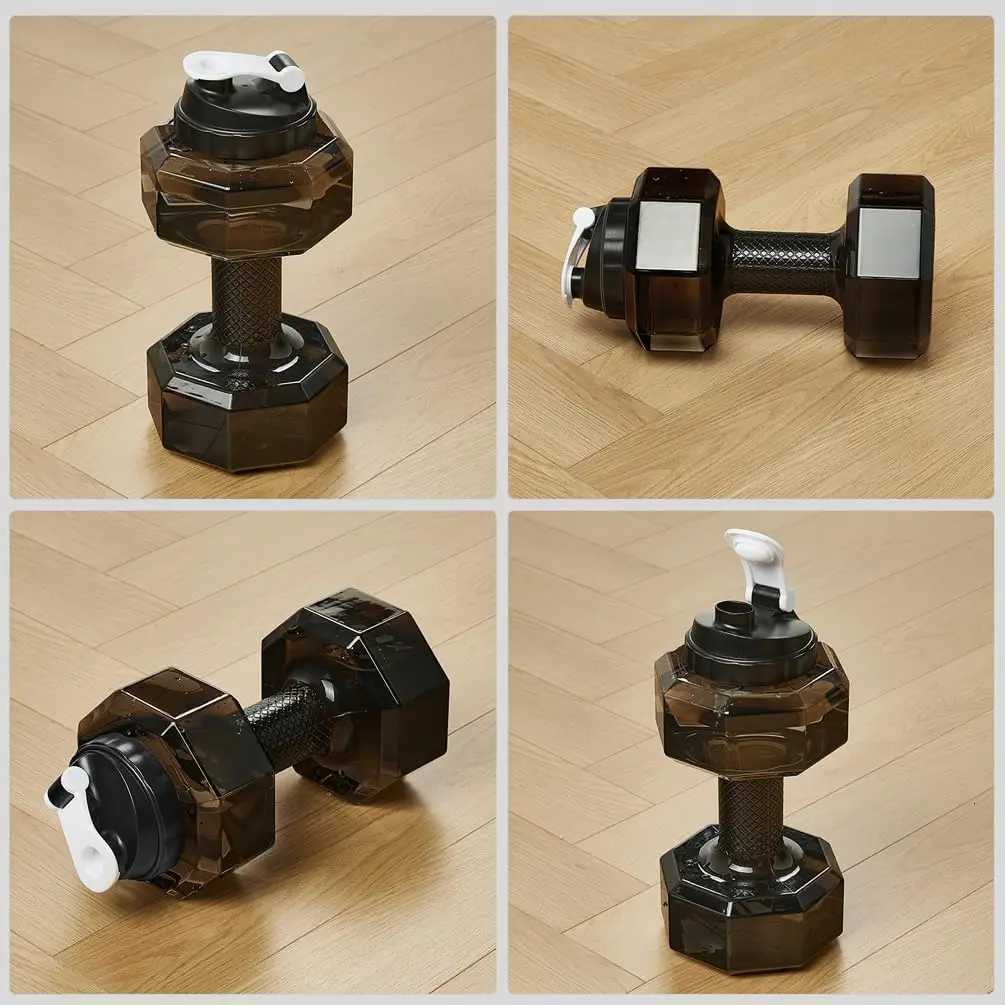 26L Dumbbell Sports Water Bottle Portable Fitness Exercise Water Jug for Arm Strength Gym Yoga Running Outdoors Cycling CampingW251114