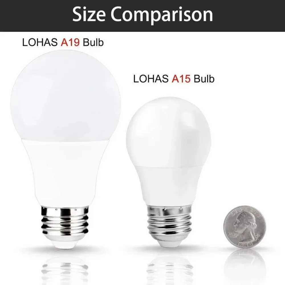 Melery E26 LED Bulb Light 5W Lamp A15 Equivalent 40W 5000K Daylight Warm 3000k Replace Ceiling Fan Refrigerator Appliance 3Pack C251115
