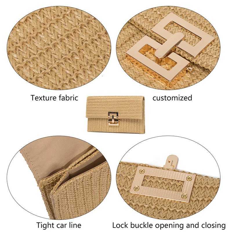 New Womens Straw Clutch Bag Summer Beach Boho Handbag Fashion Woven Purse Girls Vacation Essentials For Travel Beach Wedding W251114
