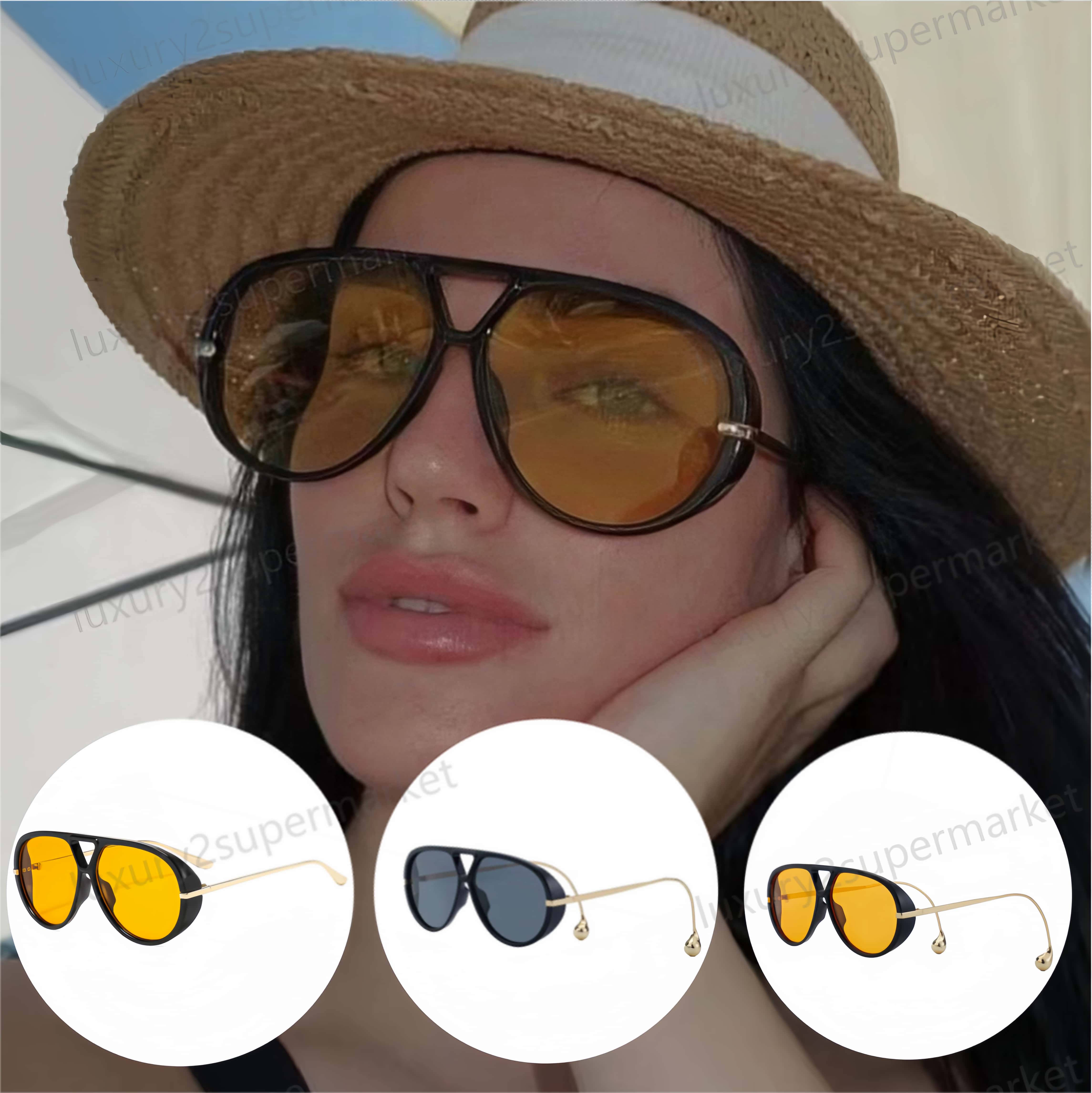 Luxury Designer Sunglasses for Women Pendant Designer Men Womens Quality Oversized Pilot Sun Glasses Zonnebril Lunette De Soleil Gafas