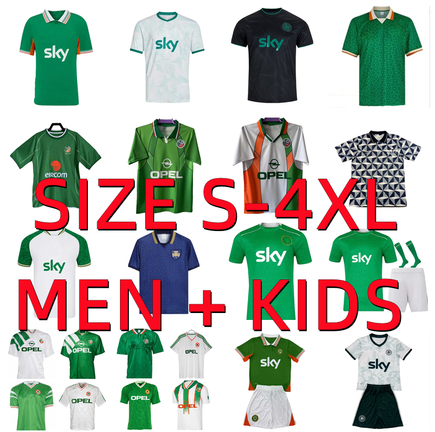 24 25 26 Ireland Home Green Soccer Jerseys Kit DOHERTY DUFFY St.Patrick's Day 2025 2026 White Tops Tee Egan BRADY KEANE Hendrick McClean FERGUSON Football Shirt Men Kids