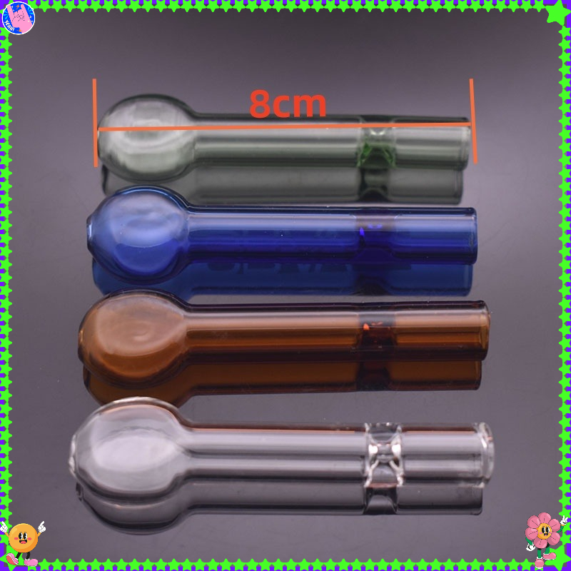 Wholesale colorful glass pipe cigarette bat one hitter tube holder steamroller clear filters for tobacco hand pipes Custom Logo Smoking Accessories