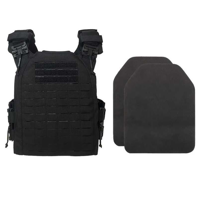 Tactical Vest Quick-Release 1000D Nylon Laser-Cut MOLLE System with 25x30cm Plate Pockets for Outdoor Airsoft Survival XJ251114