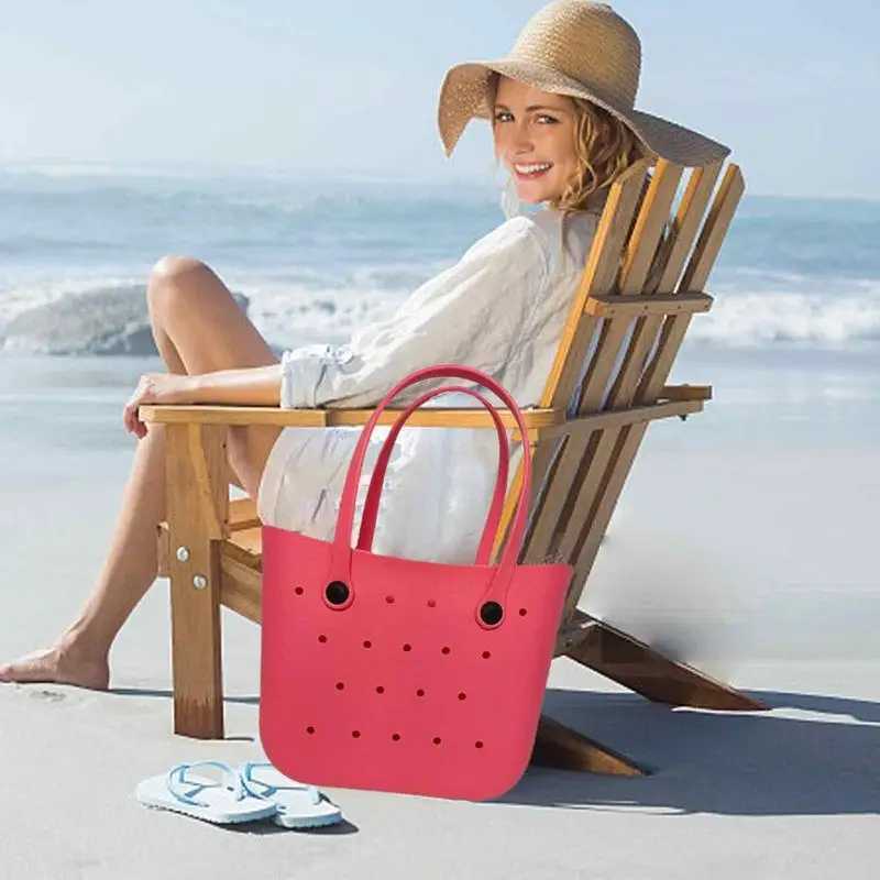 Summer EVA handbag summer waterproof handbag large capacity womens handbag vacation beach bag womens shoulder bag W250415