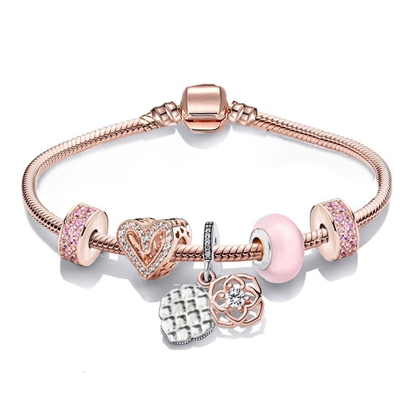 Customized Stainless Steel Pandoraer Snake Chain Bracelet Puerto Rico Jewelry Accessories Gift Womens Charm Bracelet 250109