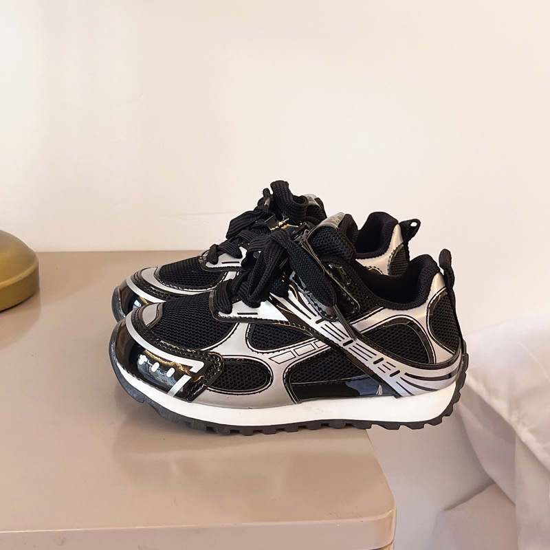 2025 new hot Free shipping designer running shoes for children summer new outdoor Black Pink Silver designer Kid's Shoes Size 23-36