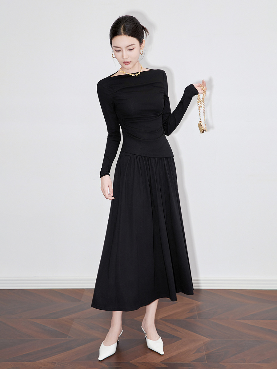 MU8130 High quality pleated flower halter neck suspender dress with lazy style and super fairy swing