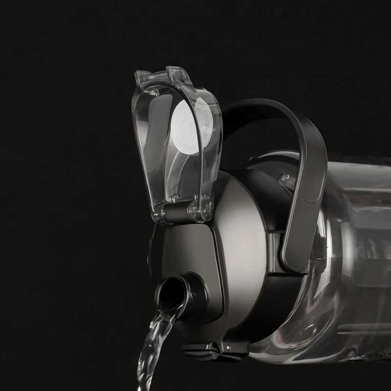 38L/2L/15L Gym Sports Bottles Water Cup Pc Material with Portable Straw Large Capacity Outdoor Anti-Fall Water Bottle for MenW251114