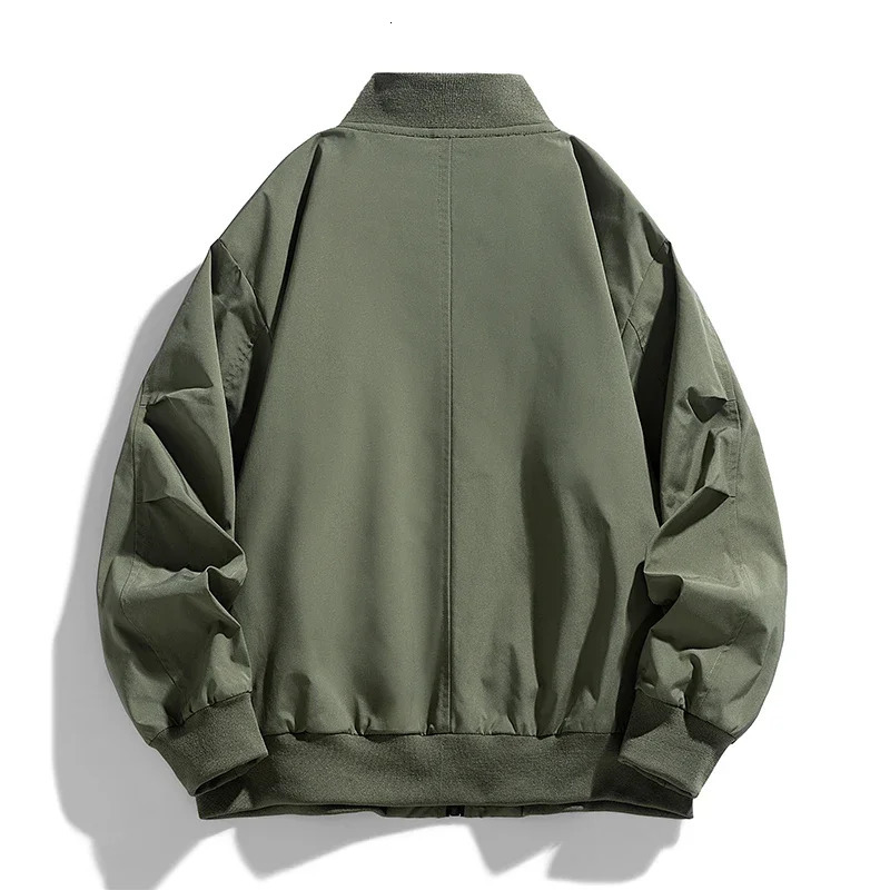 Spring and autumn casual jacket mens loose fashion jacket bomber jacket mens workwear cargo jacket mens casual jacket Plus size 8XL 250415