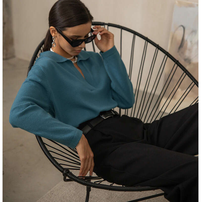 hoodie Mmwomen's Wear Polo Collar Autumn/Winter Casual Versatile Knitted Pullover Sweater For Women jacket