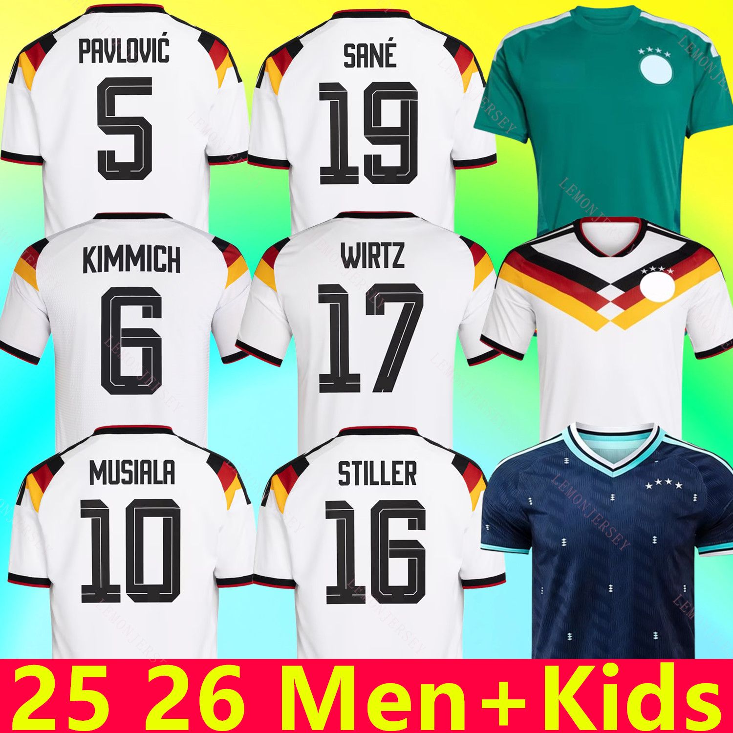 Germany Jersey 2025 2026 125TH Musiala Wirtz Havertz Kimmich sane Soccer Jerseys Deutschland Trikot KROOS Tah RUDIGER GNABRY Raum MULLER 25 26 Football Shirt Kid