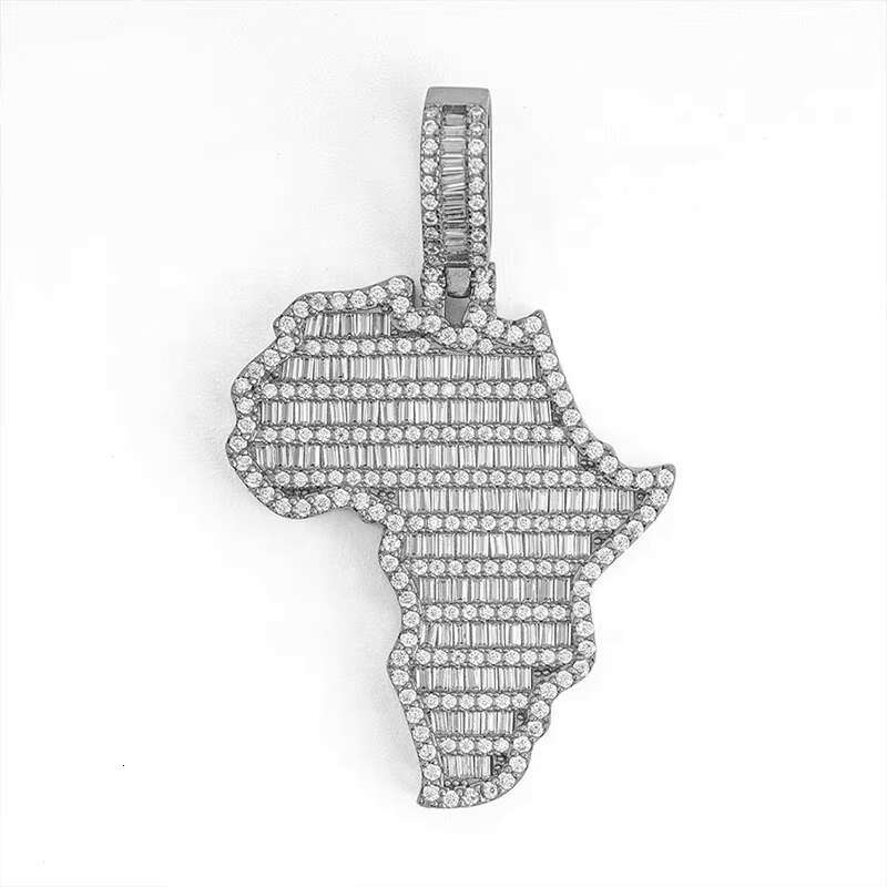 Hip Hop Jewelry Pass Diamond Tester Bling Large 2.25 Inches Iced Out Baguette Moissanite Africa Pendant for Chain Men Women