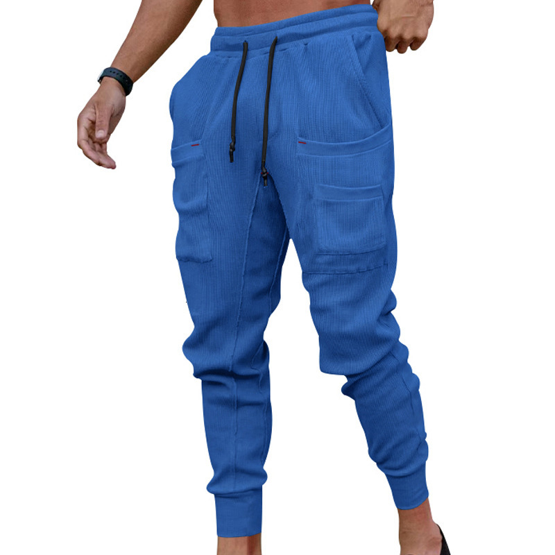 2025 autumn sports sweatpants with loose fit and multiple pockets, men's casual pants