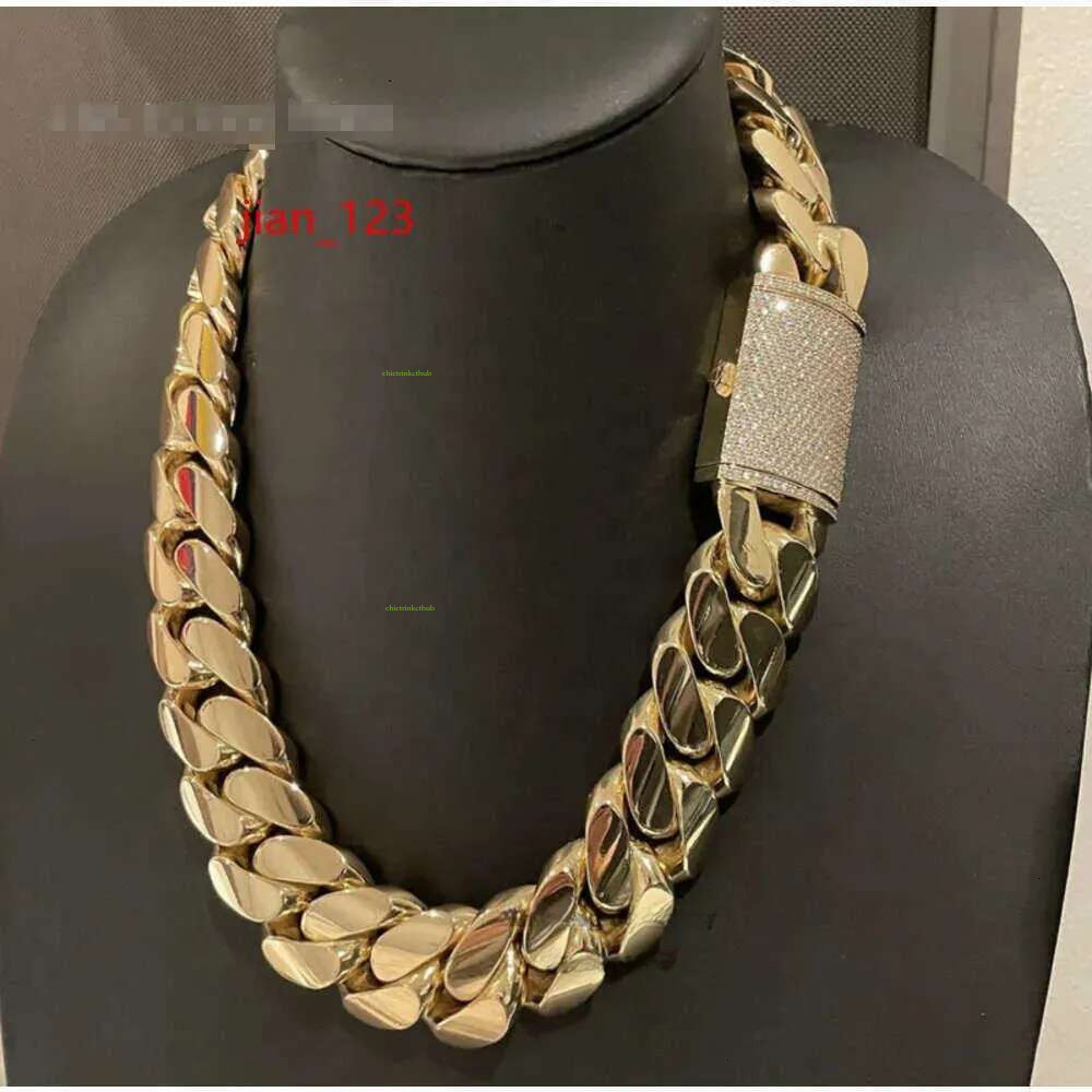Fine jewelry Pendant Necklaces Choker Custom k Gold 20mm Miami Cuban Chain Necklace