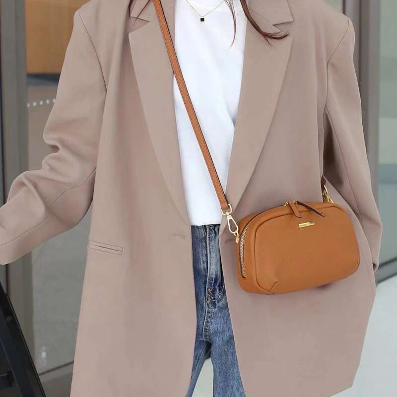 Designer Bag 2 Straps,Roomy Shell Women Genuine Leather Messenger Female Shoulder Cross-Body Bag, T102