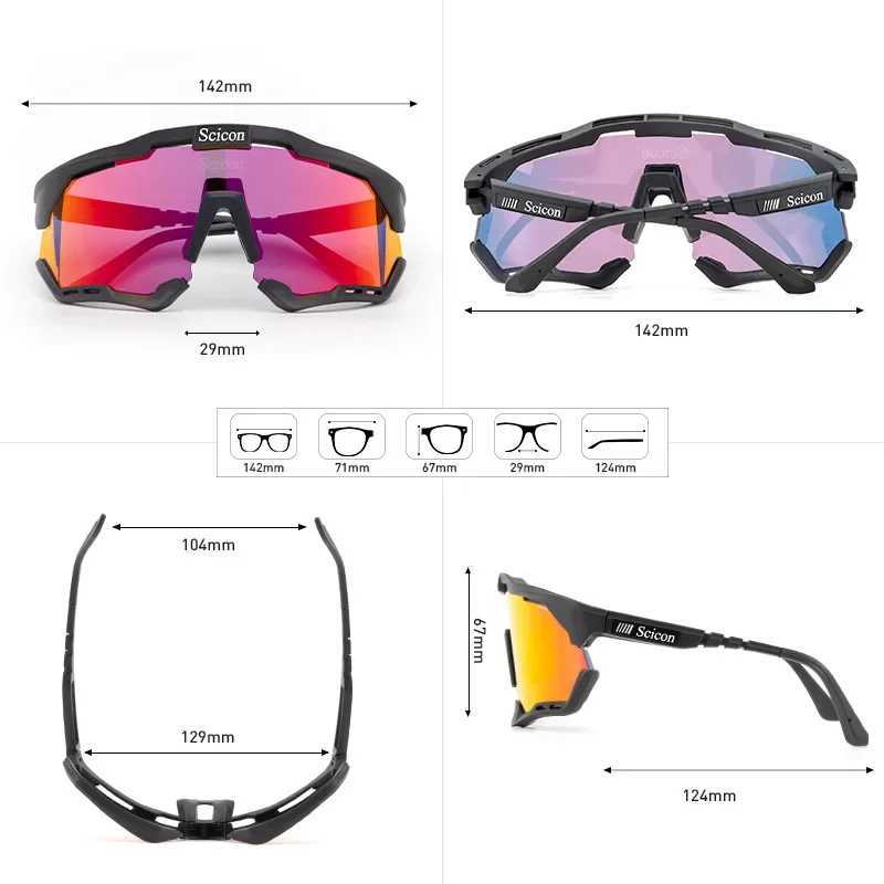 SCICON Bicycle Glasses Mountain Bike Glasses Road Bike Glasses Mens Outdoor Sports Bike Sunglasses Y250414