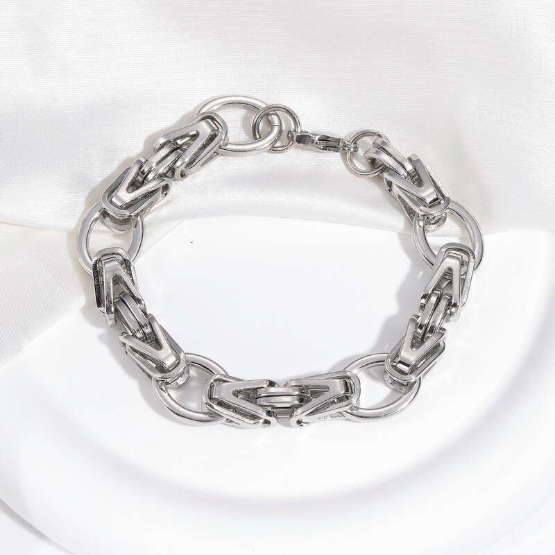 Fashion trend DIY handmade jewelry square stainless steel niche emperor men's and women's bracelet