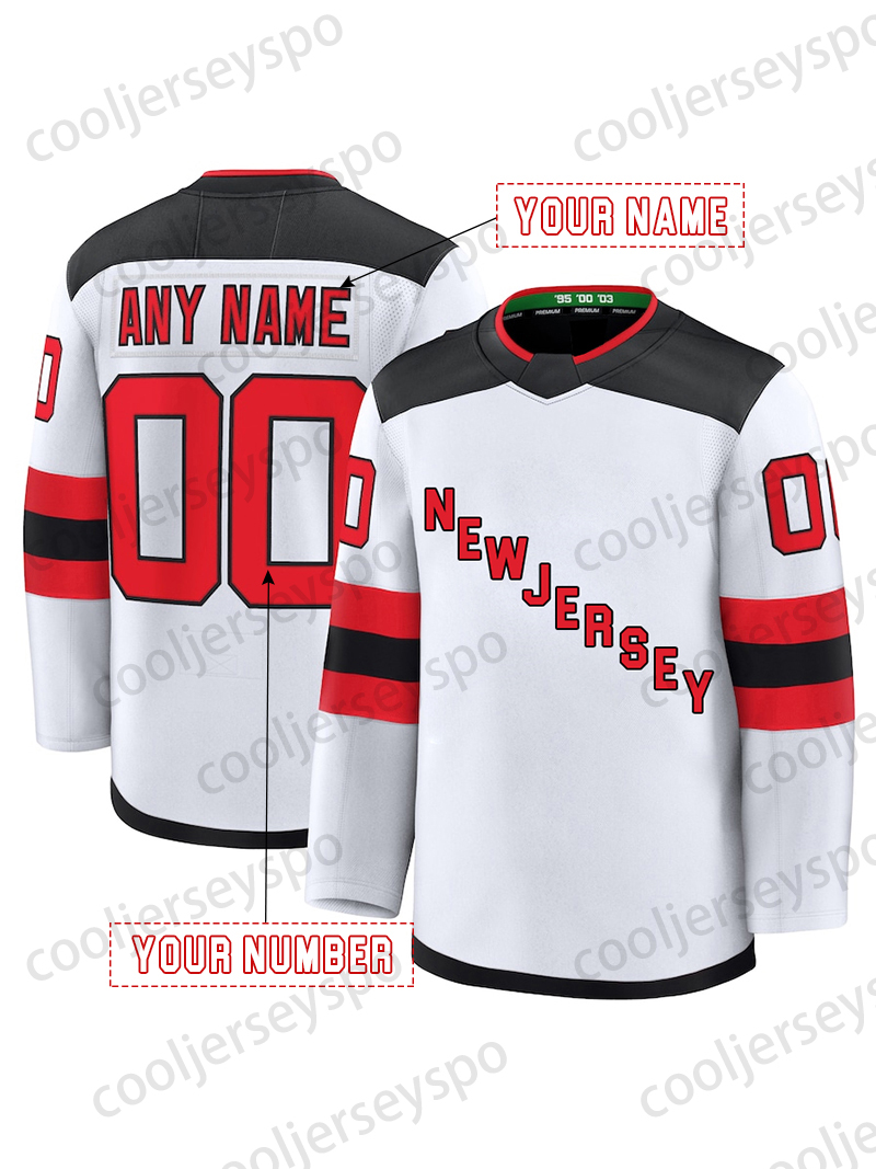 Customizable Custom 86 Jack Hughes Hockey Jersey Nico Hischier Jacob Markstrom Timo Meier Embroidered Mens Womens Youth
