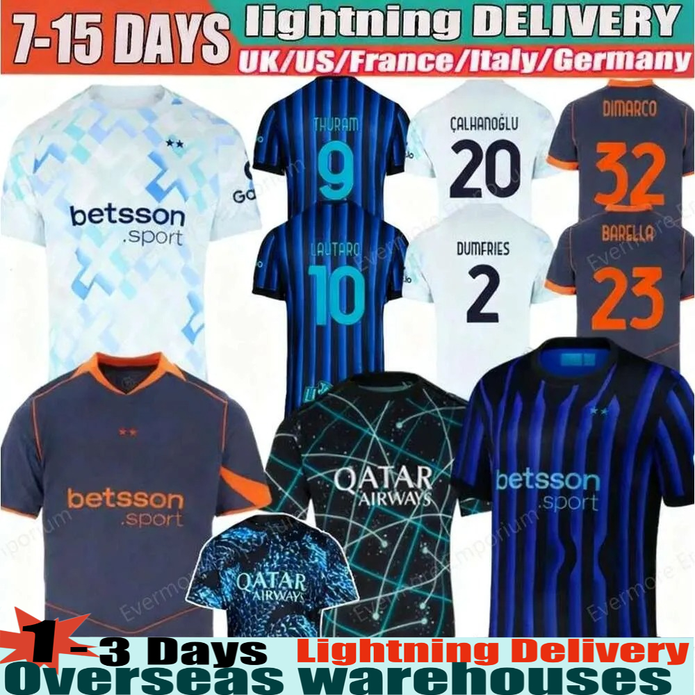 25 26 Maglia Inters Millan LAUTARO THURAM ROSSI BARELLA Final Soccer Jerseys BASTONI PAVARD DIMARCO FRATTESI 2025 Football Shirt Mens Kids Kit Uniform