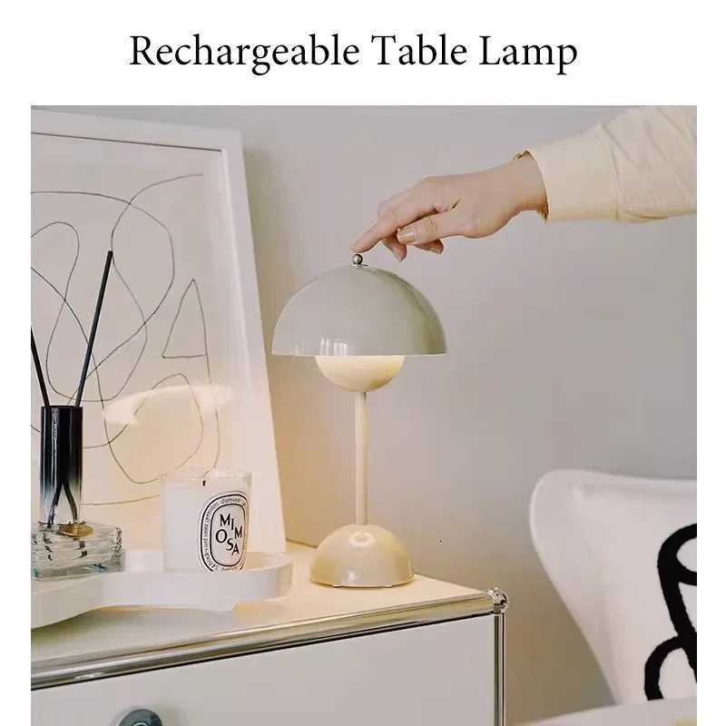 Table Lamp with Touch Control Infinitely Dimmable Mushroom Desk Lamp for Bedroom Living Room Study Cafe RestaurantW251115