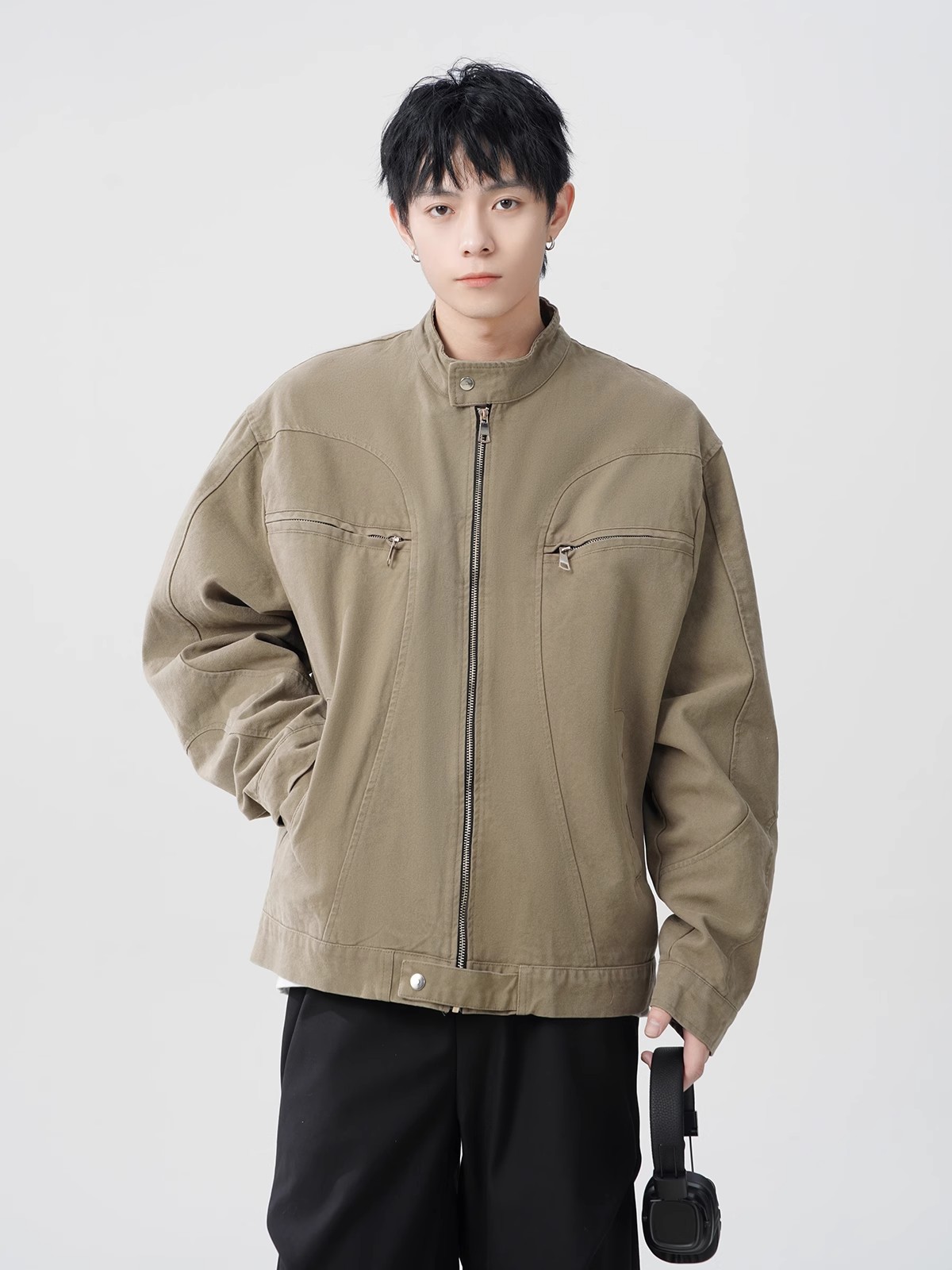 H12242 Sweatshirts for men spring 2025 new styles for inner wear loose heavyweight