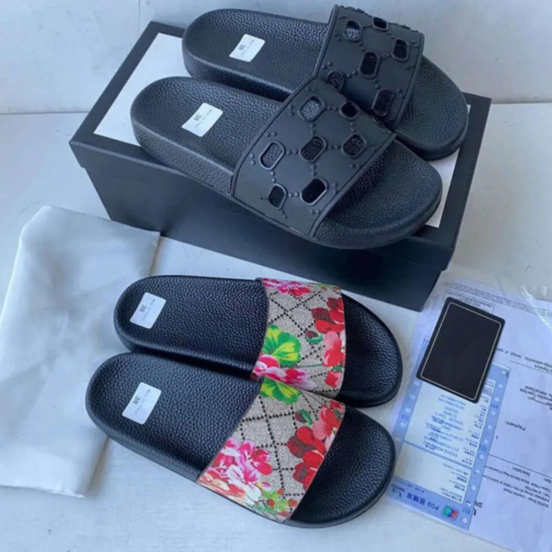 Designer famous sandles shoes Fashion flower Heel canvas Slipper Floral slide sandal Woman man snake Beach shoe sandalias Sliders Leather loafers sandale luxury 96