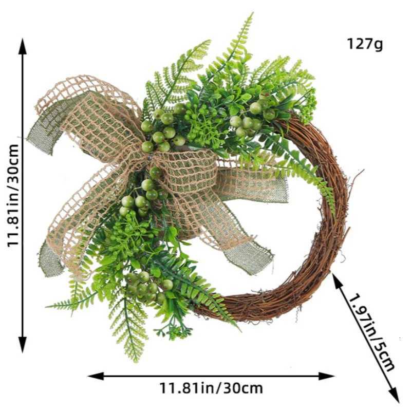 Autumn Mung Bean Folder Wreath Flower Crown For The Door Adorn Green Pod Plant Wreath Fall Wreaths Outdoor Garden DecorationM251115